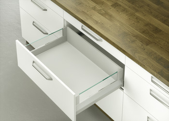 Pull-out set, Häfele Matrix Box P50, with panel holder, drawer side height 92 mm, load bearing capacity 50 kg