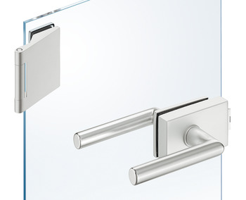 Glass door set, GHR 303, Startec, with 3-piece hinges