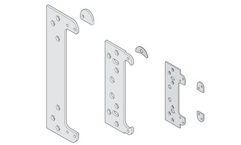 Mounting plate, for Simonswerk TECTUS TE 240/340/526/540/640 3D FZ concealed mortice hinge