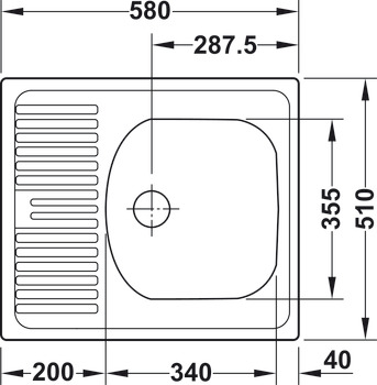 Sink, Stainless steel, Franke Eurostar, ETN 611