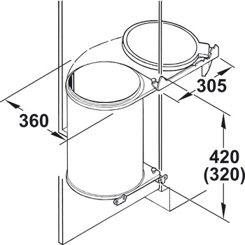 Single waste bin, Hailo Big Box