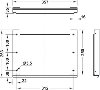 Pull out pen and pencil tray, with ball bearing runners