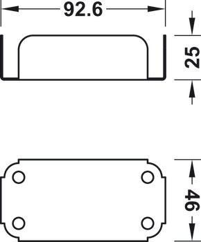 Eraser tray, For Häfele Officys TE651, TH321, TF221, TF241