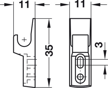 Counterpiece, For Mini-Latch spring catch