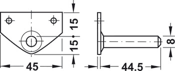 Supporting bracket, for tables with frame