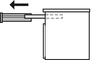 Ball bearing runners, overextension, load-bearing capacity up to 100 kg, steel, side mounting