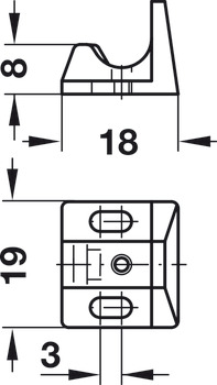 Spring catch, Quick, for screw fixing