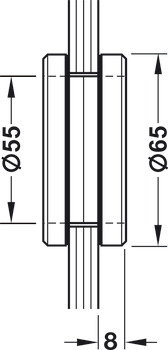 Flush pull handles for sliding doors, Flush pull handle, closed type