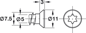 Window frame screw, With countersunk head