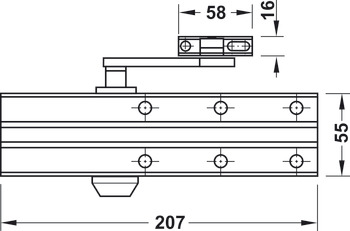 Overhead door closer, Startec DCL 15, EN 2–4