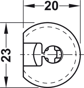 Connector housing, System Rafix 20, plastic, flush mounting