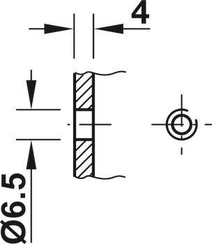 Bracket, Hebgo, for benches, load bearing capacity 500 kg per pair, rigid, steel