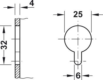 Bracket, Hebgo, for benches, load bearing capacity 500 kg per pair, rigid, steel