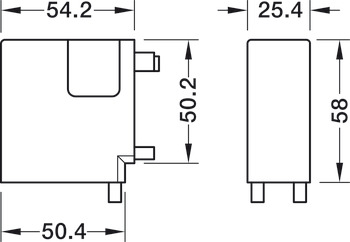 Corner connector, Häfele Versatile for frame construction