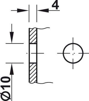 Bracket, Hebgo, for benches, load bearing capacity 500 kg per pair, rigid, steel