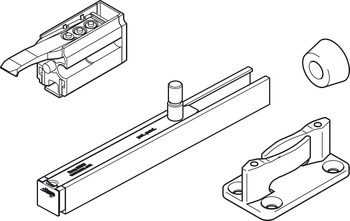 Sliding door fitting, HAWA Junior 80 B, set