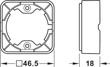 USB charging station, Häfele Loox5, USB-A / USB-C, 12 V