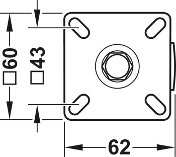 Equipment and swivel castor, with soft running surface