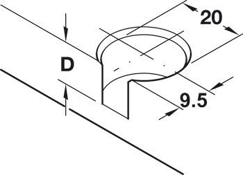 Connector housing, System Rafix 20, plastic, flush mounting