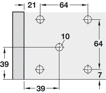 Plinth adjusting foot, Screw Fixing or Press-Fit