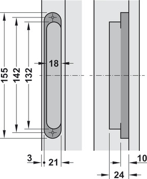 Door hinge, Simonswerk TECTUS TE 240 3D N, concealed, for flush doors up to 60 kg