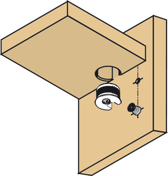 Connector housing, System Rafix 20, plastic, flush mounting