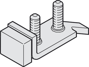 Locking plate, HAWA, for Silent Stop espagnolette mortice lock