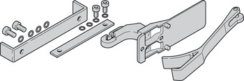 Connecting set, for connecting pairs of doors