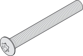 Threaded screw, M5, in compliance with ISO 7047