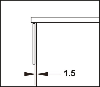 Concealed runner, Häfele Matrix Runner UM S30, full extension, load bearing capacity up to 30 kg, steel, pin installation