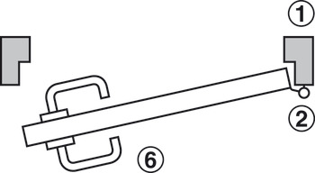 Door terminal set, Häfele Dialock DT 710c, with thumbturn