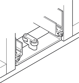 Fitting Set for Pivoting Cabinet Doors, Hawa-Concepta III 25/35 Push