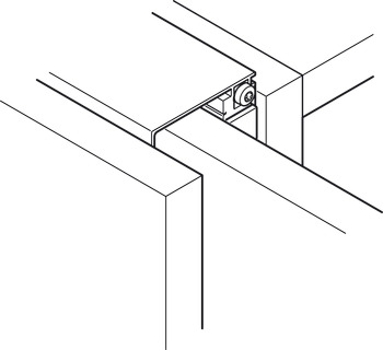 Fitting Set for Pivoting Cabinet Doors, Hawa-Concepta III 25/35 Push