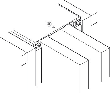 Fitting Set for Pivoting Cabinet Doors, Hawa-Concepta III 25/35 Push