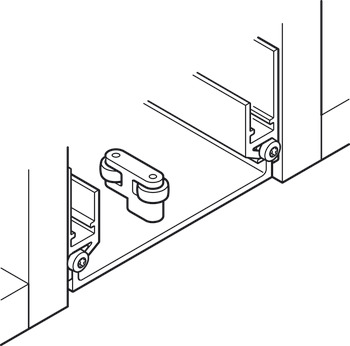 Fitting Set for Pivoting Cabinet Doors, Hawa-Concepta III 25/35 Push