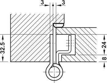 Architectural door hinge, Startec DHX 4160, for flush architectural doors up to 160 kg