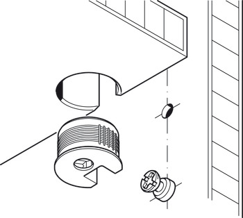 Connector housing, System Rafix 20, plastic, flush mounting