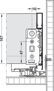 Drawer set, Dynapro, load bearing capacity 40 kg