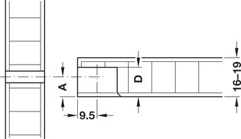 Connector housing, System Rafix 20, plastic, flush mounting