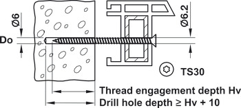 Window frame screw, With countersunk head