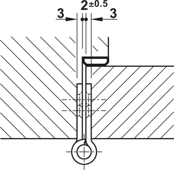 Butt hinge, DHB 1212, for flush doors, size 76 mm