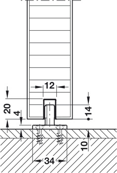 Sliding door fitting, HAWA Junior 120 A, set