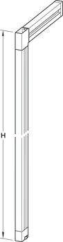 Set, Häfele Versatile, with profile closed on 2 sides, L-mounting