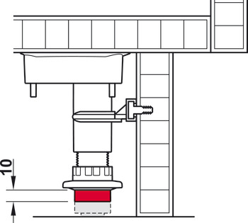 Spacer ring, For Häfele Axilo® 48 Plinth System