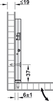 Furniture lock, Häfele Dialock EFL 30, battery-operated lock