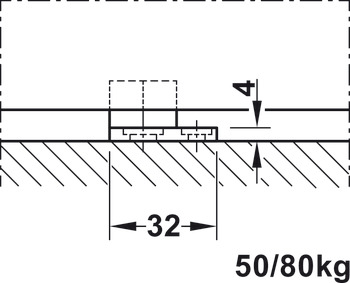 Sliding door fitting, 50A / 80A / 120A