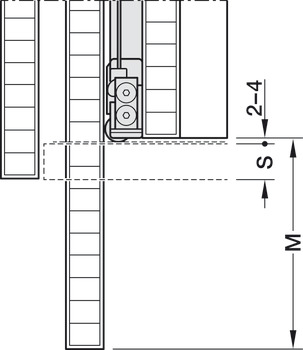 Fitting Set for Pivoting Cabinet Doors, Hawa-Concepta III 25/35 Push