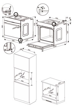 Built-In Oven, Cooking Chamber Volume: 77 Litres