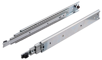 Ball bearing runners, overextension, load-bearing capacity up to 100 kg, steel, side mounting
