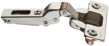 Concealed hinge, Häfele Metalla 510 A/SM 110°, half overlay mounting/twin mounting